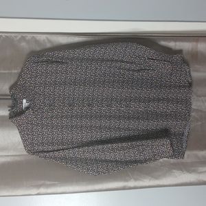 Bar III - 100% Cotton Shirt in Black/Lt Blue/Orange (15-15.5 N /32-33 S